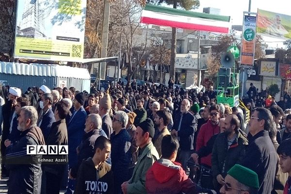 راهپیمایی مردم شیروان در محکومیت حمله تروریستی  گلزار شهدای کرمان