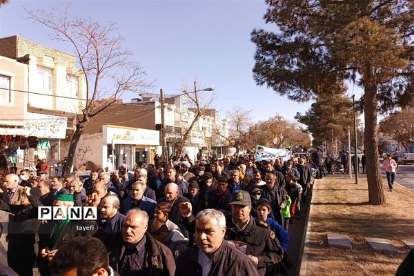 راهپیمایی مردم چناران در محکومیت جنایت تروریستی  کرمان