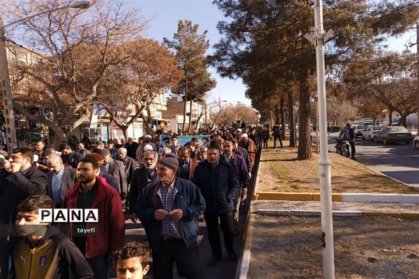 راهپیمایی مردم چناران در محکومیت جنایت تروریستی  کرمان