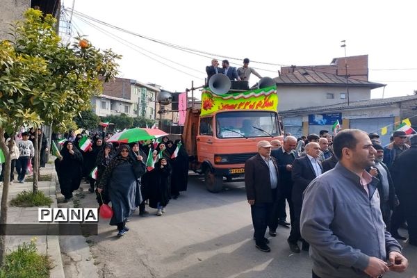 راهپیمایی ۲۲ بهمن در شهرستان میاندورود