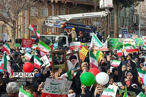 راهپیمایی ۲۲ بهمن ماه همزمان با چهل و پنجمین سالگرد پیروزی انقلاب اسلامی در نیشابور