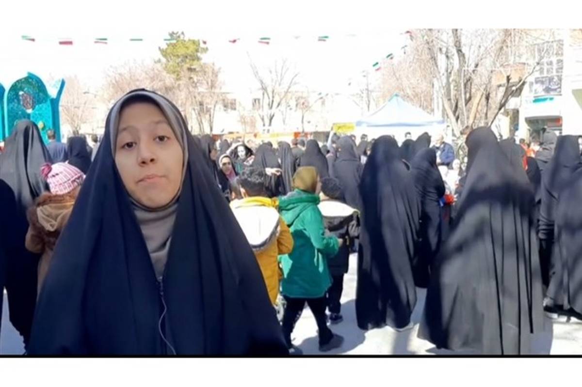 راهپیمایی ۲۲ بهمن و حضور پرشور دانش‌آموزان در شهرستان دهاقان