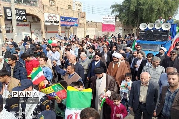 راهپیمایی ۲۲ بهمن در بندر امام خمینی (ره)/ فیلم