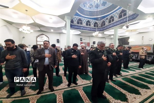 حضور مسئولان نیروی انتظامی مشهد در مسجد حضرت‌ صاحب الزمان (عج) ناحیه ۷
