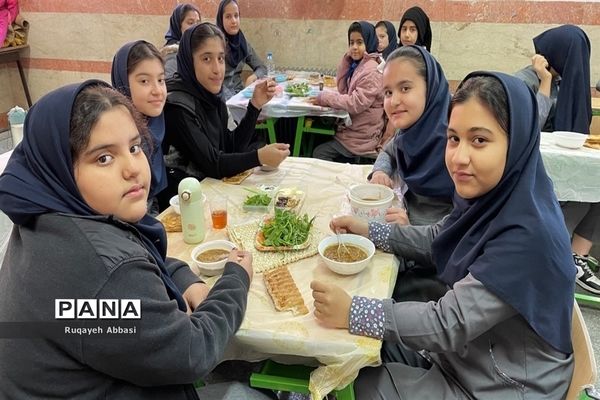 بسیج ملی تغذیه در دبستان زکیه شهرستان ملارد