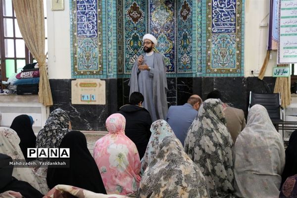 افتتاحیه مراسم معنوی اعتکاف در مسجد هجرت آموزش و پرورش ناحیه ۳ مشهد