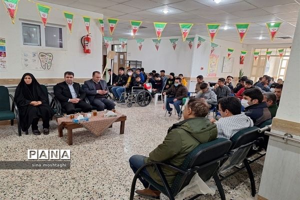 آیین نواختن زنگ انقلاب در آموزشگاه استثنایی صدرا  بجنورد