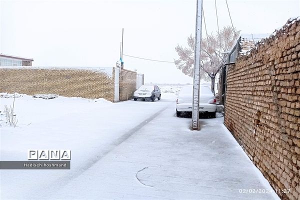 بارش برف در خلیل آباد
