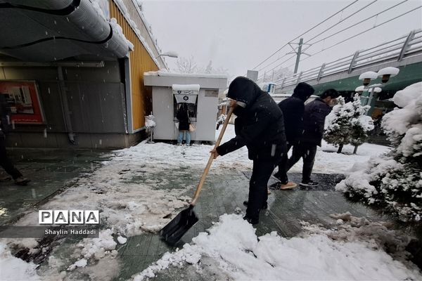 بارش برف زمستانی در مشهد