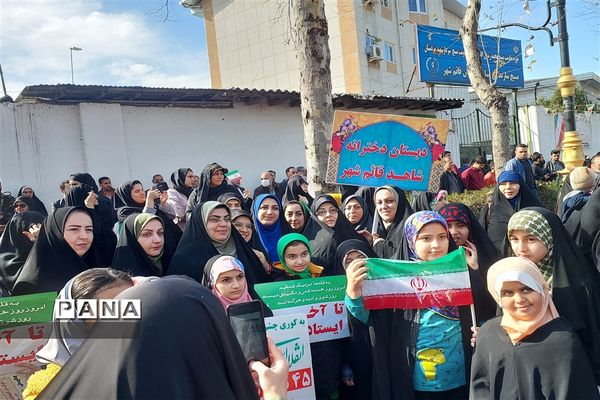 راهپیمایی ۲۲ بهمن در شهرستان قائمشهر