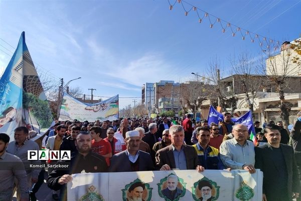 راهپیمایی بیست و دوم بهمن در شهرستان گنبد کاووس