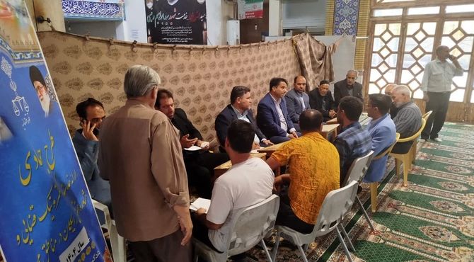 طرح جهادی ارائه خدمات الکترونیک قضایی با حضور مسئولین قضایی شهرستان در روستای علی آباد ملاعلی برخوار