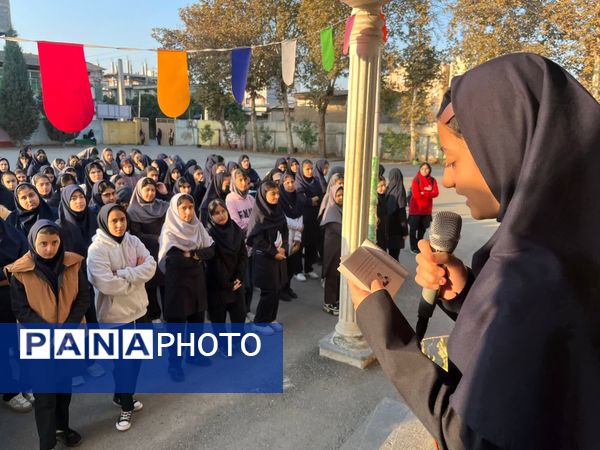 صبحگاه در مدرسه حضرت خدیجه (س) گرگان