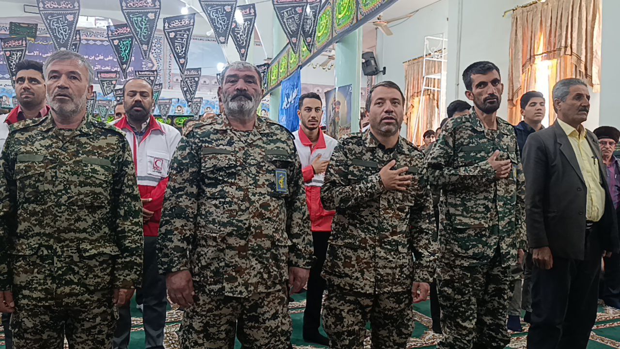 جلوه‌هایی از اقتدار بسیجیان در مسجد صاحب الزمان آشخانه 