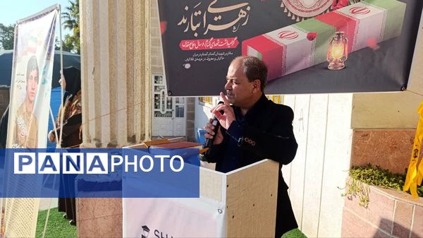 طنین سلام دانش‌آموزان بندرترکمن به شهدای خوشنام