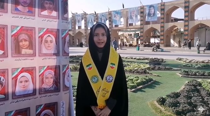 متحد و استوار در برابر استکبار؛ شعار یکپارچه دانش آموزان یزد در حماسه ۱۳ آبان