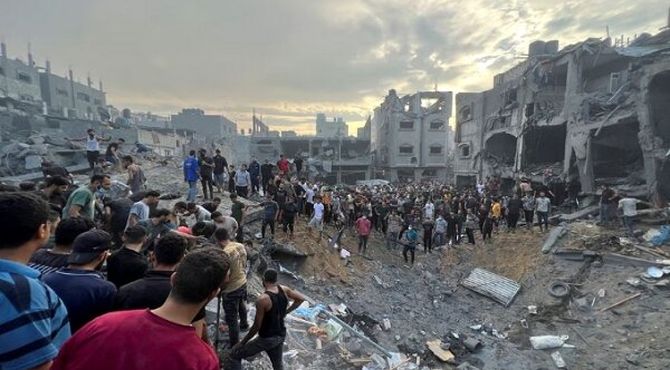 شهادت ۱۲ فلسطینی در حمله اشغالگران به اردوگاه‌ آوارگان در خان‌یونس