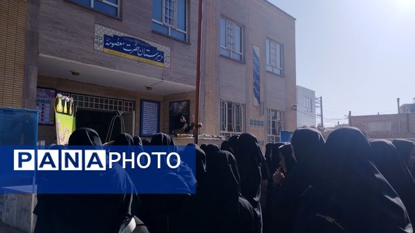 برگزاری مراسم عزاداری شهادت شهید سید حسن نصرالله در دبیرستان حضرت معصومه (س) شهرستان خلیل‌آباد