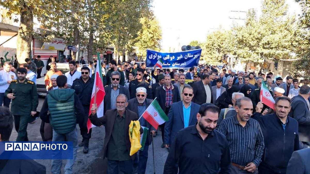 روز ۱۳ آبان: درخششی دیگر در تاریخ شهرستان سلسله با راهپیمایی دانش‌آموزان و مردم