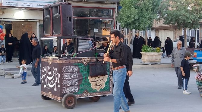 عزاداری مردم شهرستان بن در سومین روز از ماه محرم