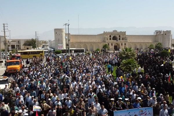 راهپیمایی روز قدس در برازجان / فیلم