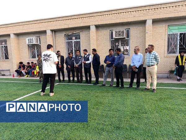 افتتاح زمین چمن مصنوعی آموزشگاه شهید مطهری مارم در فین