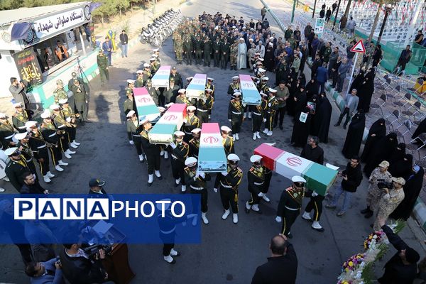 آیین استقبال از پیکرهای مطهر شهدای گمنام در بهشت معصومه(س)
