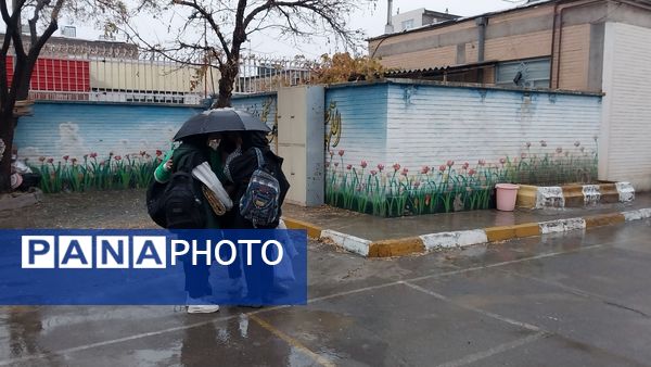 اولین بارش باران الهی در شهر زیبای  نیشابور 