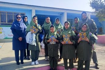 آیین بازگشایی مدارس و نواختن زنگ مهر و ایثار در دبستان میلاد نیشابور 