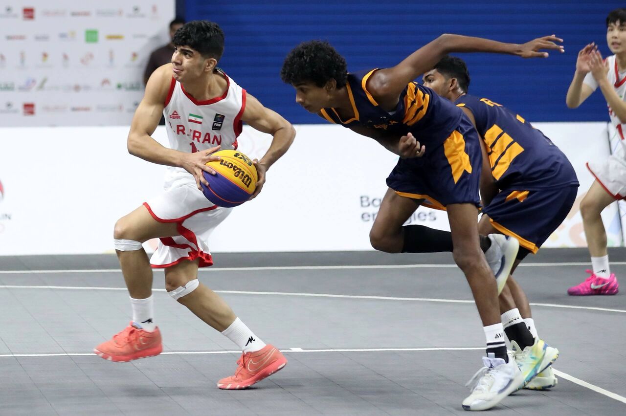 پیروزی تیم ملی بسکتبال 3x3 پسران ایران مقابل سریلانکا