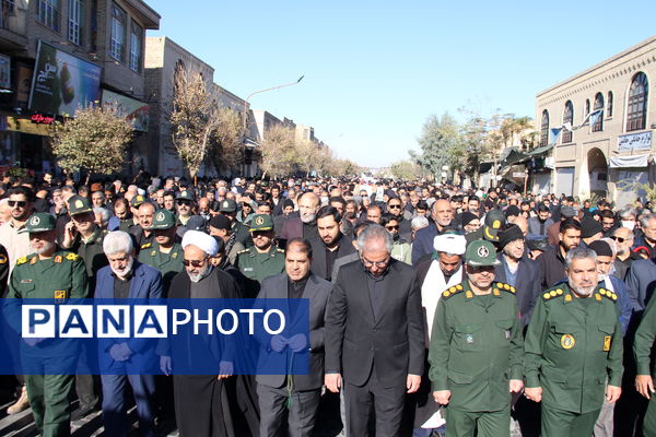 مراسم وداع با ۷ پیکر شهید گمنام هشت سال دفاع مقدس