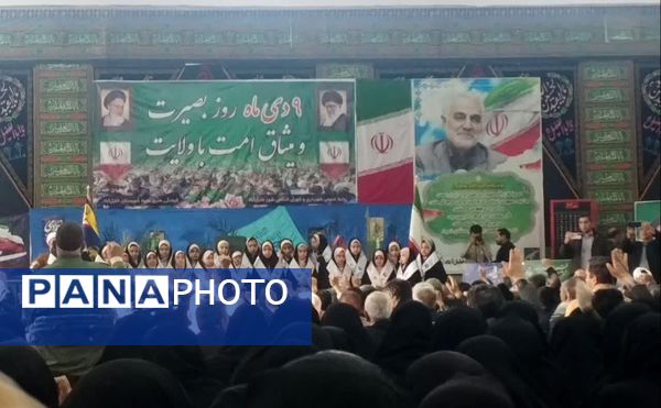 طنین بصیرت و ولایت در خلیل‌آباد؛ حماسه ۹ دی  زنده شد