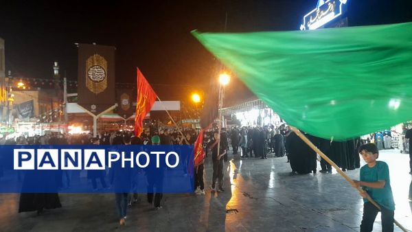 حرم حضرت معصومه(س) در شب شهادت برادر