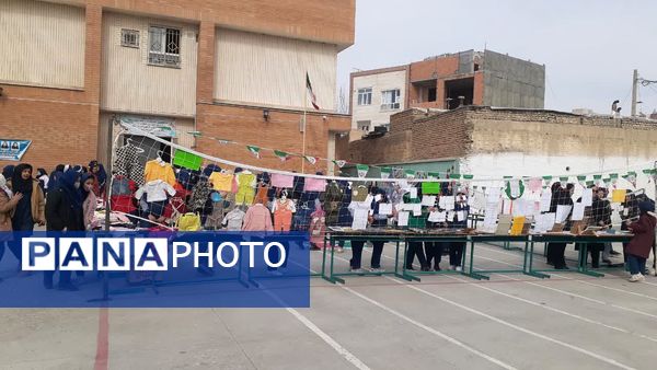 نمایشگاه دست‌ساخته‌های ورزشی و چالش عکس و لباس دوران کودکی و دلنوشته در مدرسه دخترانه ضحی ۲ شیروان