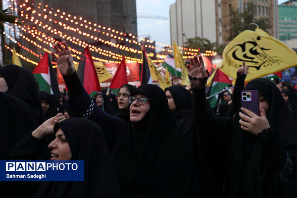 تجمع مردم تهران در محکومیت ترور «اسماعیل هنیه»