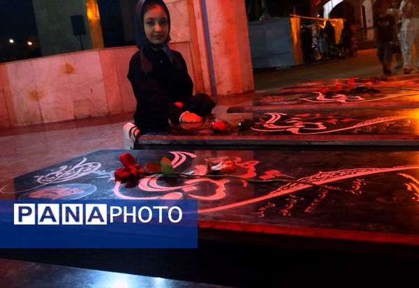 مراسم عزاداری سیدالشهدا در کنار مزار شهدای گمنام نیشابور