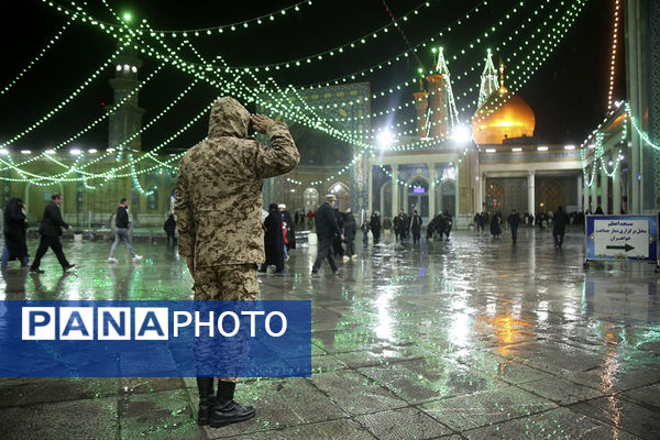 جشن عید مبعث در شب و روز بارانی حرم حضرت معصومه(س)