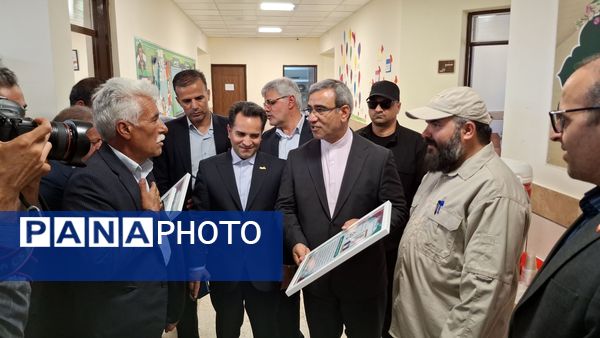 آیین افتتاح مدرسه شش کلاسه مرحوم کاووسی شهرستان خلیل‌آباد 