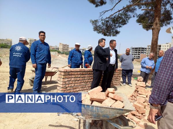 آیین خشت گذاری مدرسه ثامن الحج شهرستان اسلامشهر 