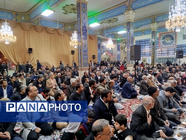 مراسم ولادت حضرت امام حسین (ع) در تکیه حسینی شهرستان کاشمر 
