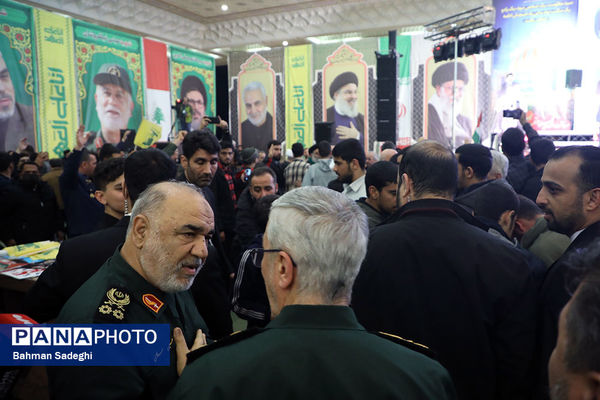 مراسم گرامیداشت شهید سیدحسن نصرالله همزمان با تشییع شهدا در لبنان - تهران