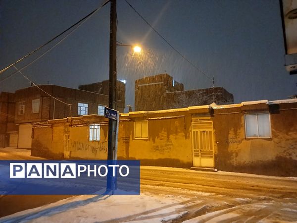 شبی برفی در نیشابور 