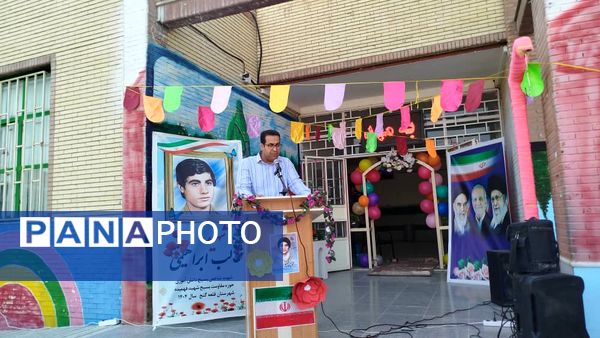 زنگ آغاز سال تحصیلی در مدرسه علقمه شاهد شهرستان قلعه‌گنج