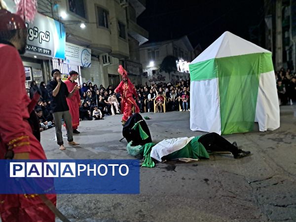 آیین خیمه سوزان در مسجد ابوالفضل قائمشهر