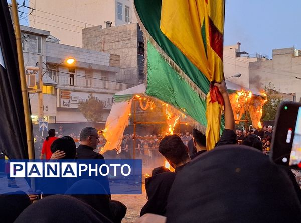 آیین خیمه سوزان عصر عاشورا در مشهد