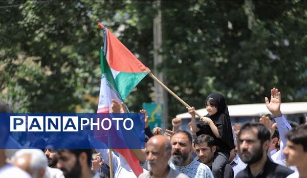 راهپیمایی جمعه خشم شهرستان ساوجبلاغ علیه جنایات رژیم ظالم صهیونیستی
