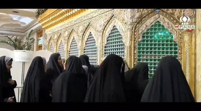 تشرف دانش آموزان دبیرستان آسیه قم به زیارت حرم حضرت معصومه(س)