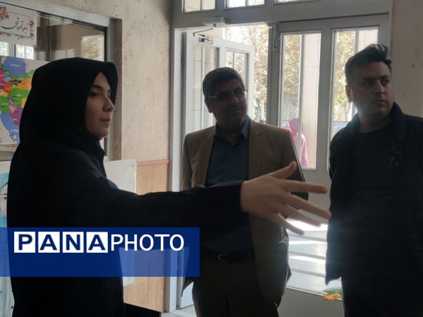 بازدید معاون پرورشی و تربیت بدنی ناحیه سه از دبیرستان مصلی‌نژاد ام البنین 