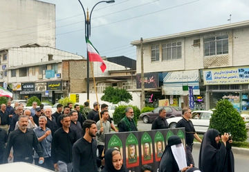 راهپیمایی جاماندگان اربعین حسینی در بابلسر 