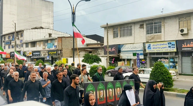 راهپیمایی جاماندگان اربعین حسینی در بابلسر 